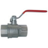 2-ways ball valve, Female/Female, red flat handle