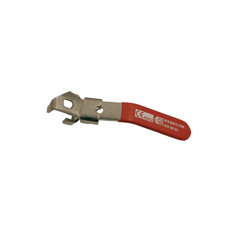 Advance lockable red flat handle, chrome plated steel