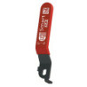 Smart red flat handle, anti-corrosion plated steel