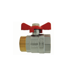 Male/Female ball valve, red...