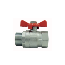 Male/Male ball valve, red...