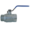 Male/Female ball valve, blue flat handle