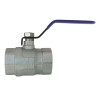 Female/Female ball valve, blue flat handle