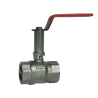 Long stem ball valve, Female/Female, red flat handle