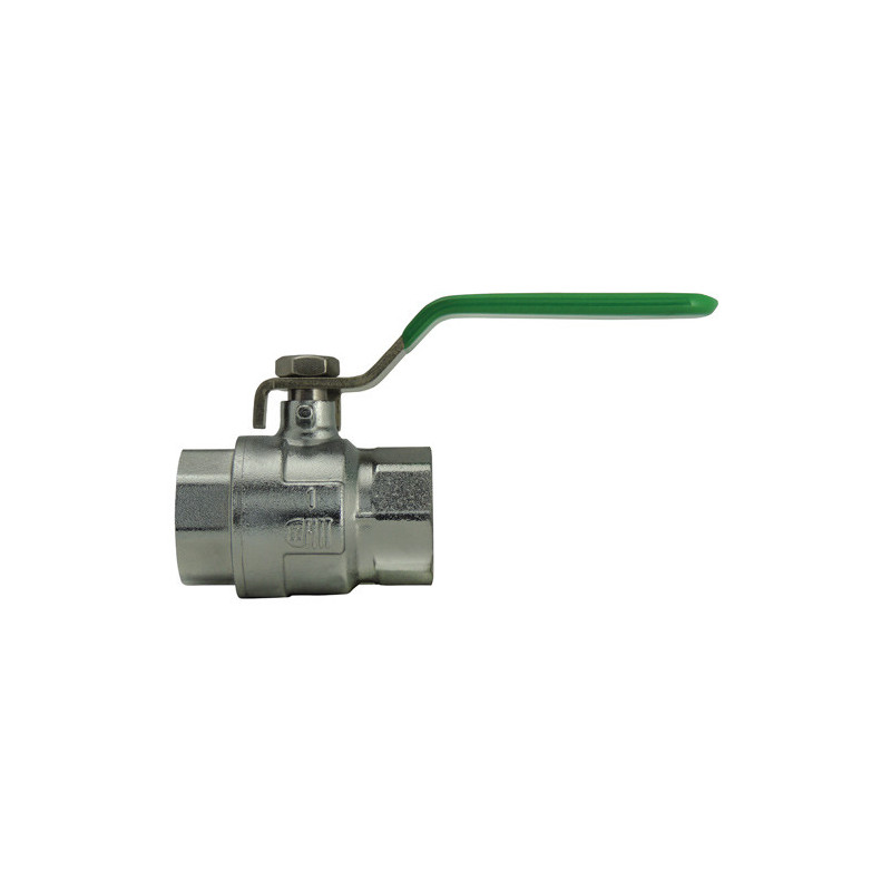 NF ball valve Female/Female, stainless steel green flat handle