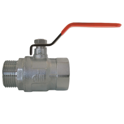 Male/Female ball valve, red...