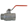 Male/Female ball valve, red flat handle