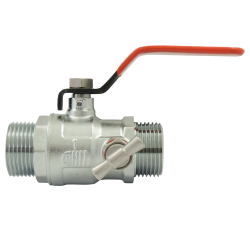 Male/Male drain valve, red...