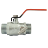 Male/Male drain valve, red flat handle