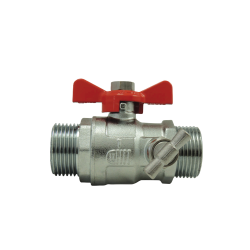 Male/Male drain valve, red...