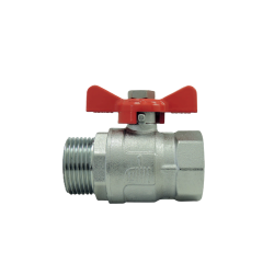 Male/Female ball valve, red...