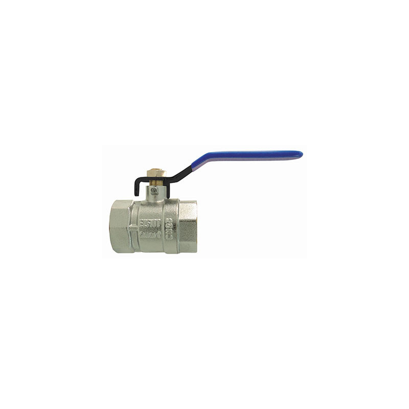 Female/Female ball valve, blue flat handle