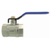 Female/Female ball valve, blue flat handle