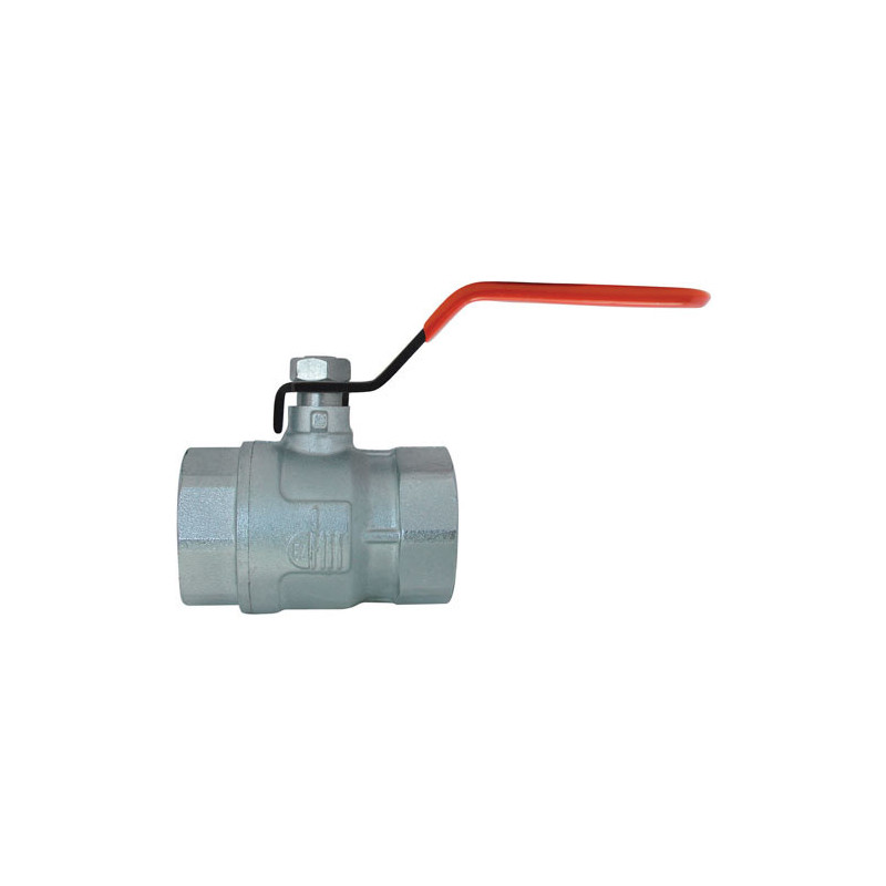 Female/Female ball valve, red flat handle