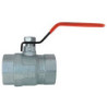 Female/Female ball valve, red flat handle