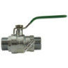 NF drain valve Male/Male, stainless steel green flat handle