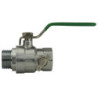 NF drain valve Male/Female, stainless steel green flat handle