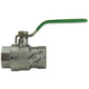 NF drain valve Female/Female, stainless steel green flat handle