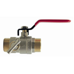 Male/Male drain valve, red...