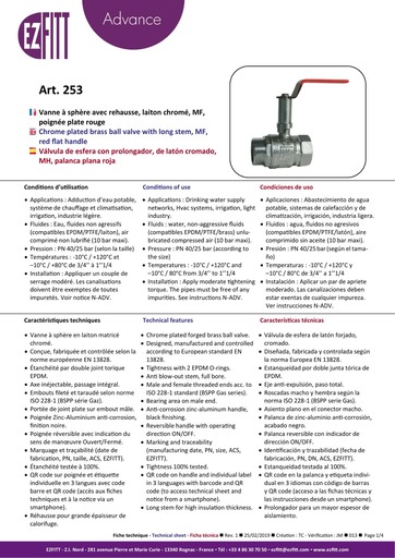 Fiche technique - Advance -...